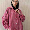 Lama shirt - Coral Red - White