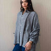 Lama shirt - Charcoal Grey - White