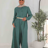 Comfy Linen Jumpsuit - Light Olive Green