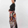 Printed Cover-Up - Orange , Black & White