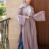 Hooded Satin Cardigan - Dark Beige
