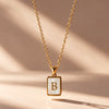 B Initial Necklace - Gold
