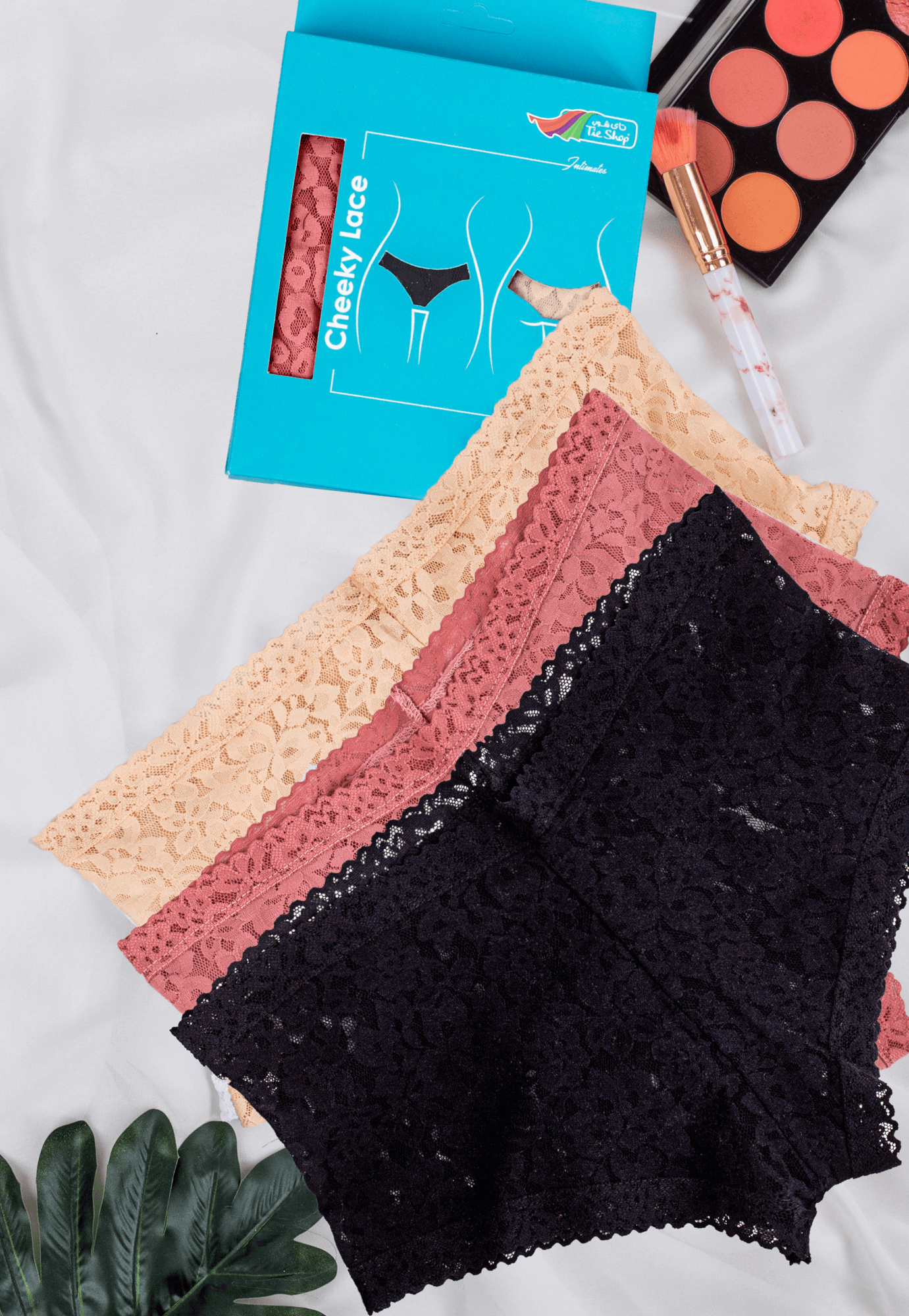 Tie Shop | Lace Floral Cheeky Panties | women underwear Pack of 3.