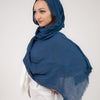 Crinkled Modal Scarf - Blue