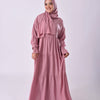 Plain Viscose Isdal Dress - Dusty Rose