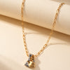 Two-Tone Pendant Necklace - Gold / Silver