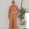 Comfy Linen Jumpsuit - Terracotta