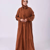 Plain Viscose Isdal Dress - Burnt Brown