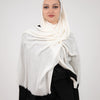 Crinkled Modal Scarf - Off-White