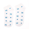 Women Socks - White - Blue