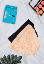 Tie Shop | Lace Floral Bikini Panties | women underwear | Pack of 3