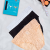 3-Pack Lace Floral Brief - Set-2: Black - Beige - White