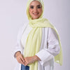 Classy scarf & Bonnet - Light Lemon