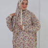 Printed Viscose Isdal - Light Beige - Red