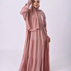 Plain Viscose Isdal Dress - Soft Dusty Pink