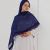 Soft Kuwaiti Scarf - Navy