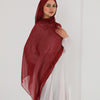 Soft Kuwaiti Scarf - Dark Red