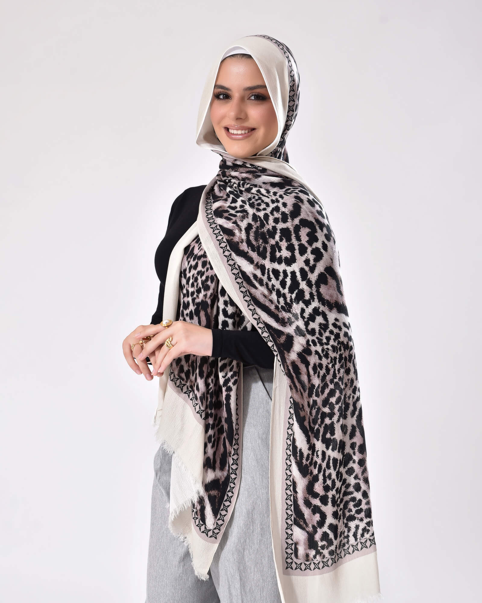 Tie Shop | Cotton Scarves | Printed crinkled
