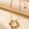 Twisted Circle Necklace - Gold