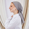 Square Plain Crinkled Chiffon - Gray