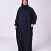 Plain Satin Isdal - Navy Blue