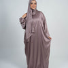 Plain Satin Isdal - Lilac Taupe