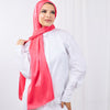 Plain Satin Scarf - 7 Red