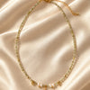 Star Charm Beaded Necklace - Green / White / Gold