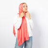 Plain Satin Scarf - Red