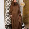 Plain Satin Isdal - Brown