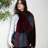 Easy - Fit Shawl - Burgundy Grey