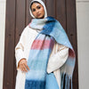 Warm shawl - Baby Blue - Light Pink