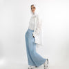 Flowy Denim Pants - Baby Blue