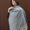 chunky shawl - Light Blue Grey