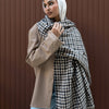 Elegant Shawl - Black - White