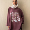 Printed Comfy Shirt - Dark Pink