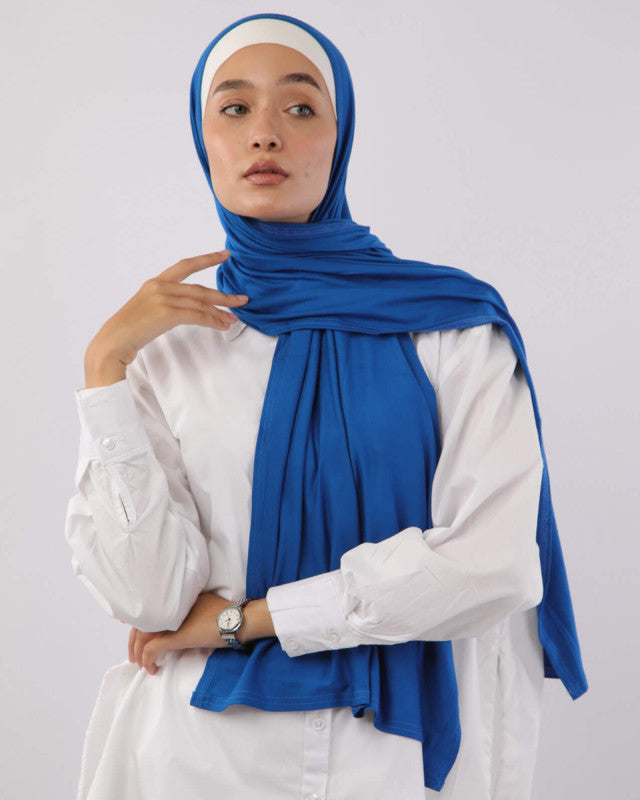 Tie Shop | Cotton Lycra Scarf	طرحة قطن ليكرا سادة - ايشارب قطن ليكرا