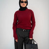 Warmy Basic Top - Dark Red