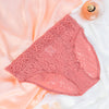 Lace Floral Brief - Dust Pink