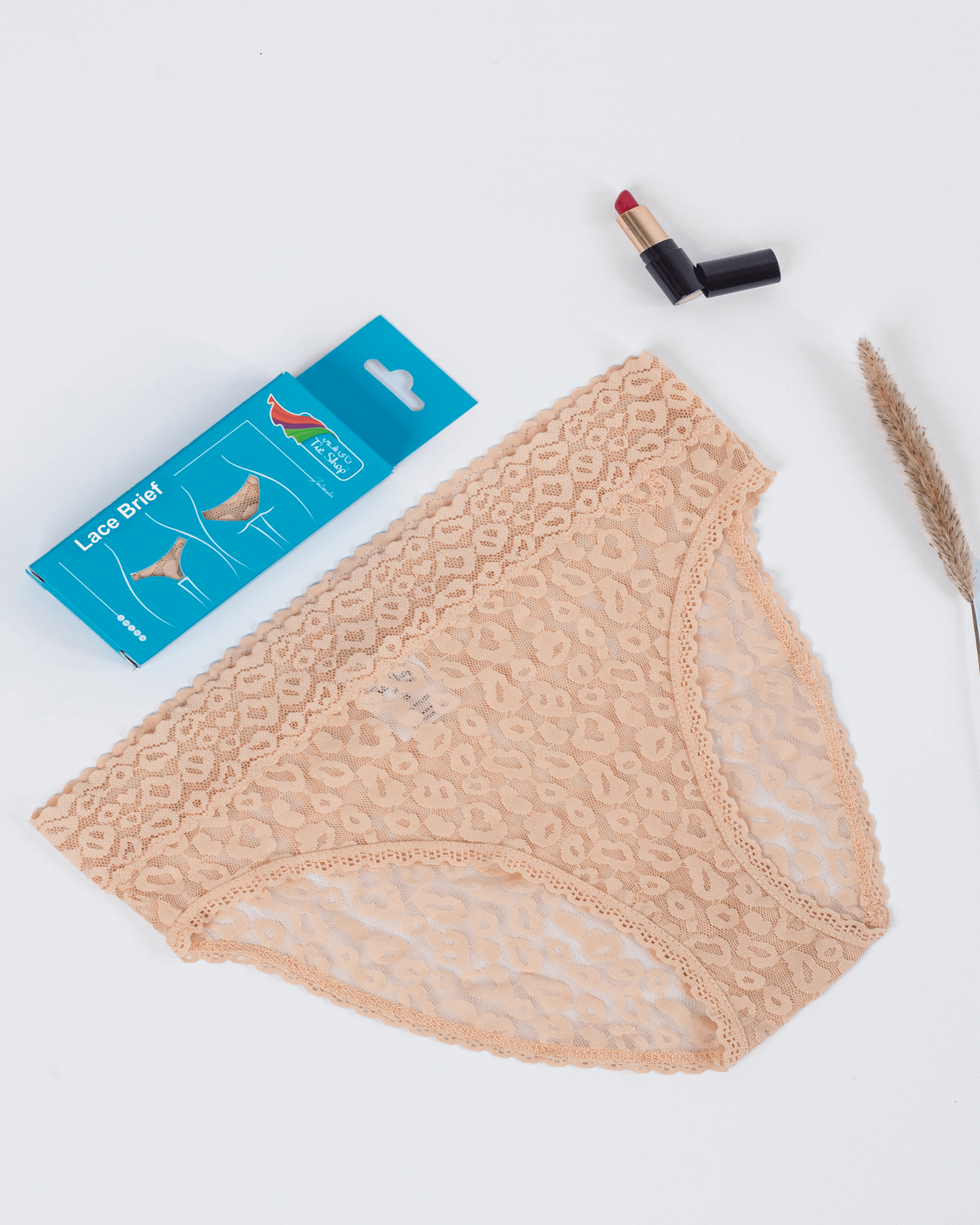 Tie Shop | Lace Cheetah Brief Panties | Pack of 3 | women underwear