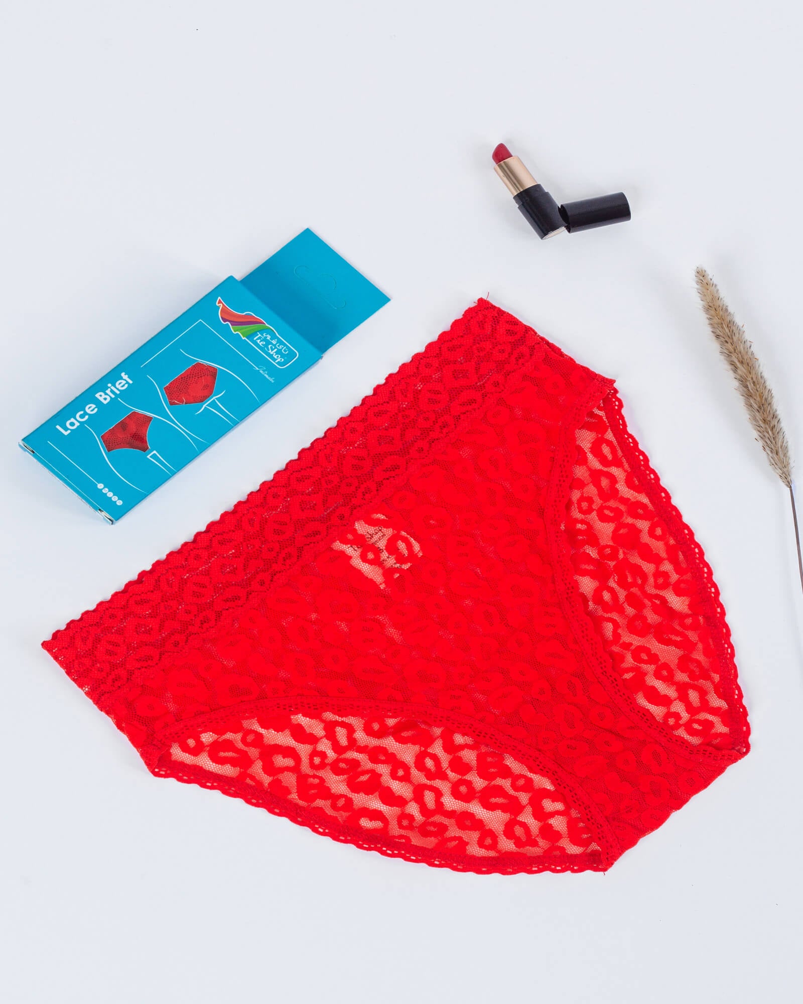 Tie Shop | Lace Cheetah Brief Panties | Pack of 3 | women underwear