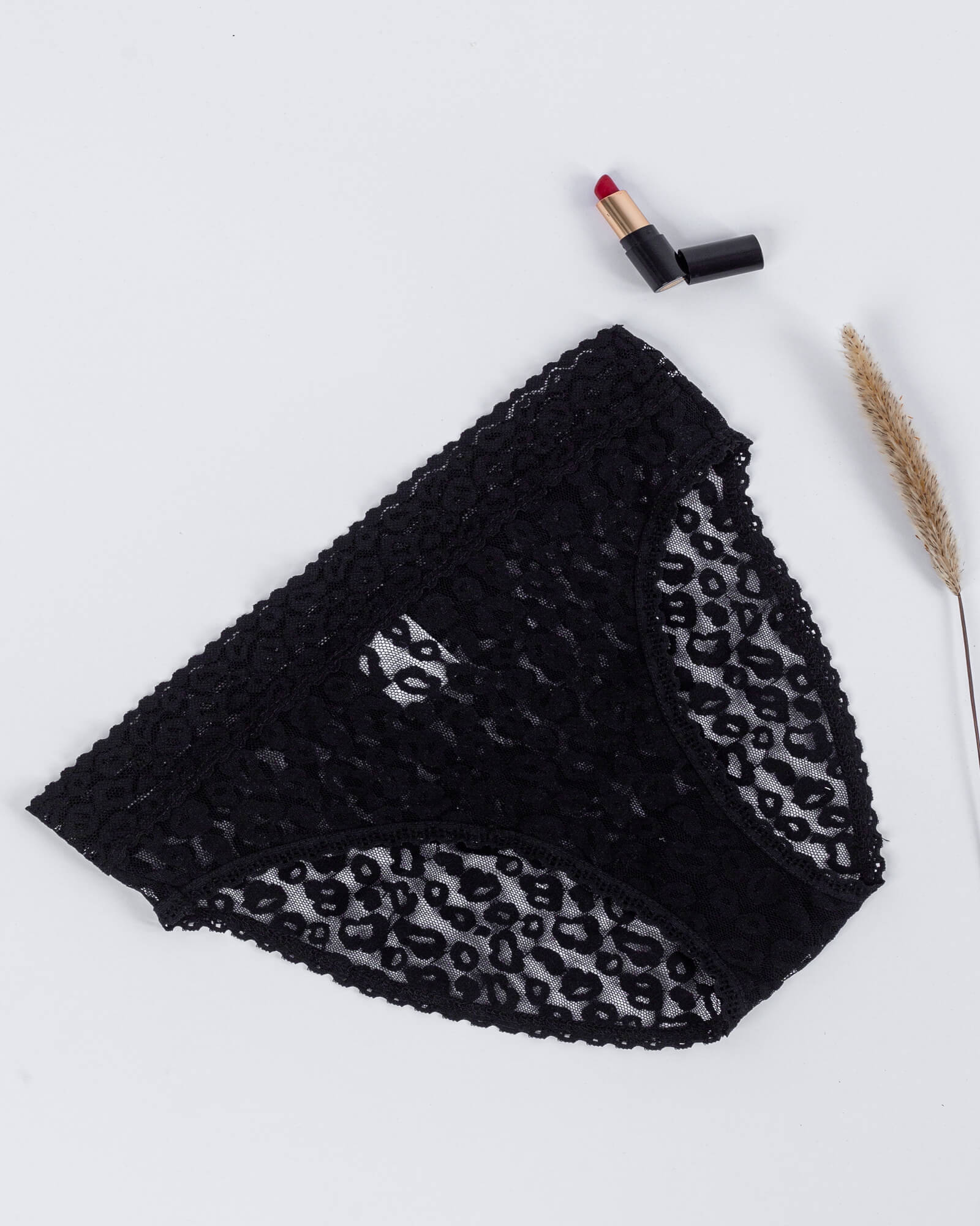 Tie Shop | Lace Cheetah Brief Panties | Pack of 3 | women underwear