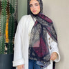 Chi-Chi CHiffon - Black And Burgundy