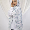 Chi-Chi CHiffon - Off White And Pastel Blue