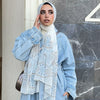 Chi-Chi CHiffon - White And Baby Blue