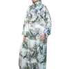 Printed Satin Isdal - Ivory Green Print