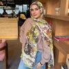 Vivid Scarf - Green -Brown - White