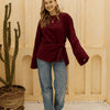 Wrap Top - Dark Red