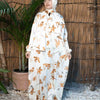 Printed Satin Isdal - Light Beige