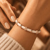 Elegance Bracelet - Off White & Gold & Crystal